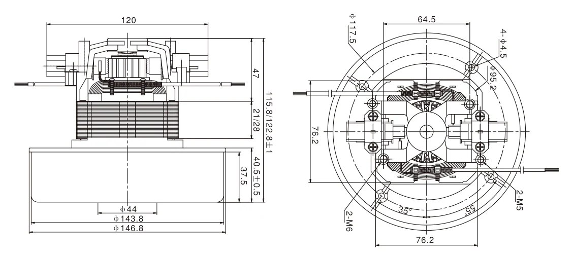 XBS95 Brushed Vacuum Cleaner Motor