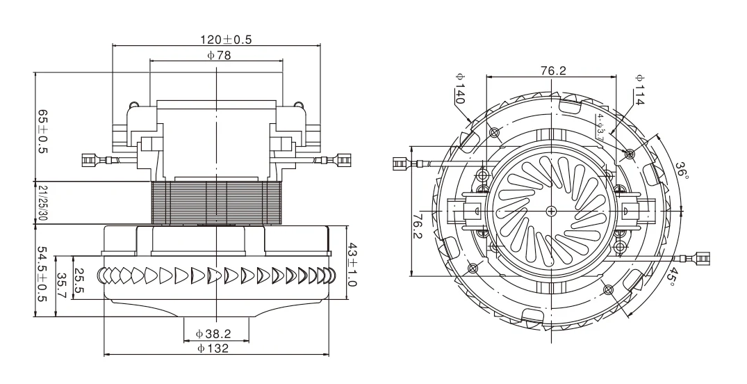 XWE95 Brushed Vacuum Cleaner Motor